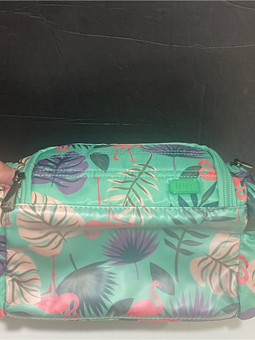Lug Resort Flamingo Cosmetic Case - Travel-Friendly Makeup Organizer Bag - Picture 4 of 10